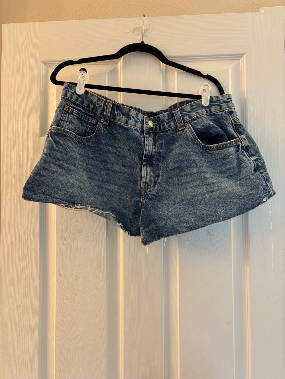Petite Classic Blue Denim Cutoff Shorts - Casual Women's Summer Staple